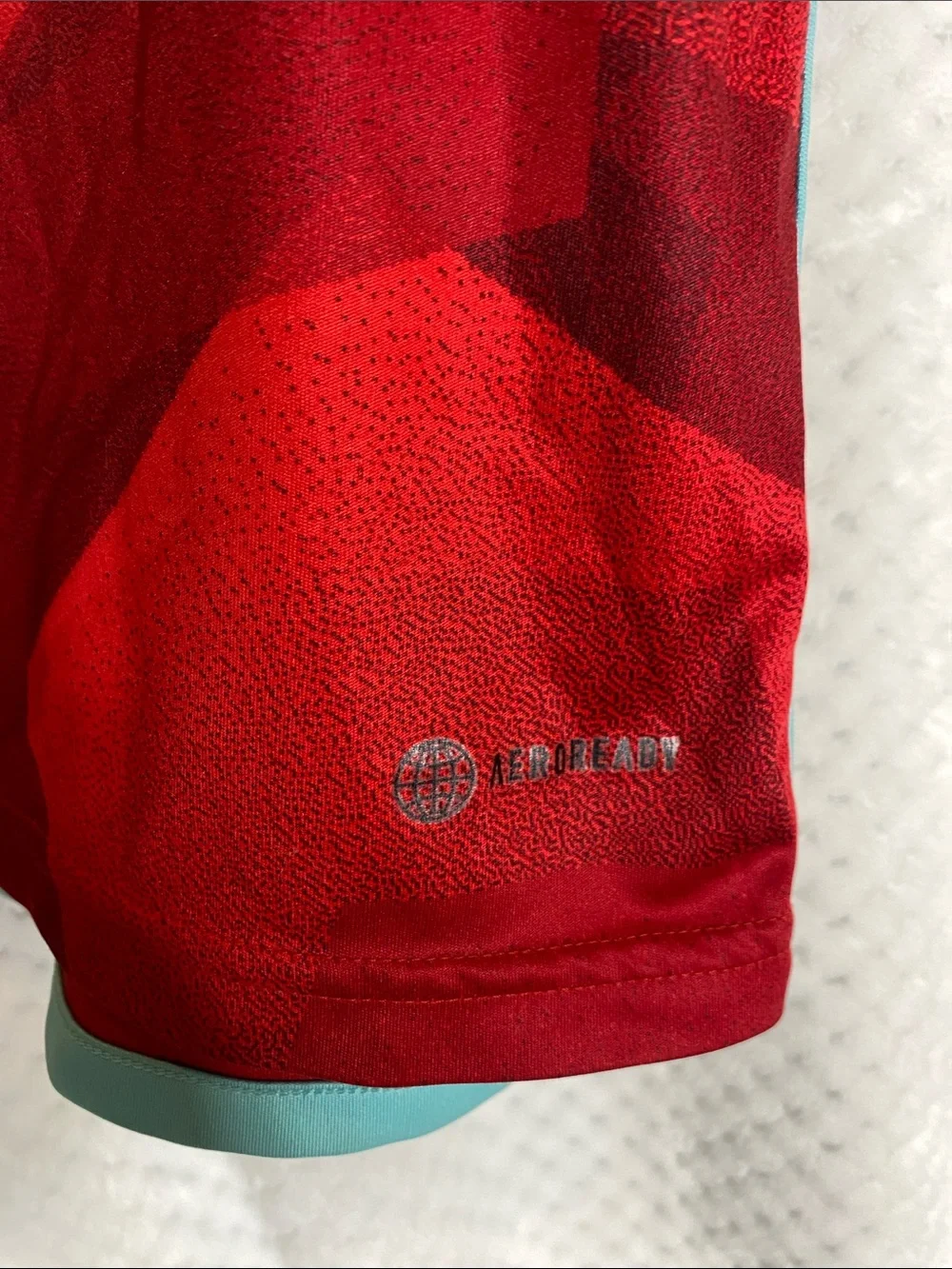 adidas Columbia Red and Teal Kids Soccer Jersey